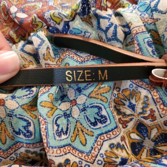 Cato medium womens midi dress with elastic waistband includes belt - Picture 10 of 12